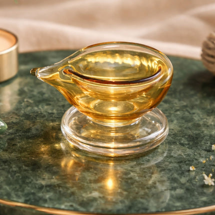 Art Glass Puja Diya-  Ambar Jyot