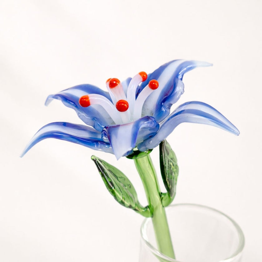 Bloom of Light – Hand-Blown Glass Lily