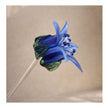 Tinsel Lily Glass Flower  -Azure Blue