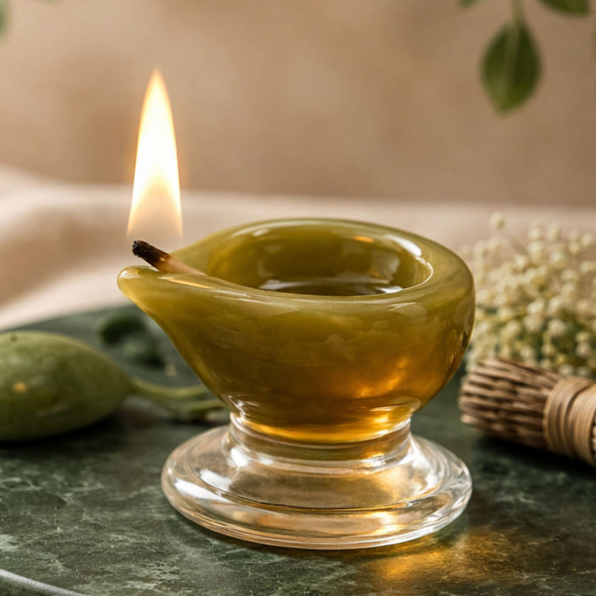 Art Glass Puja Diya-  Mehndi ki Mehak