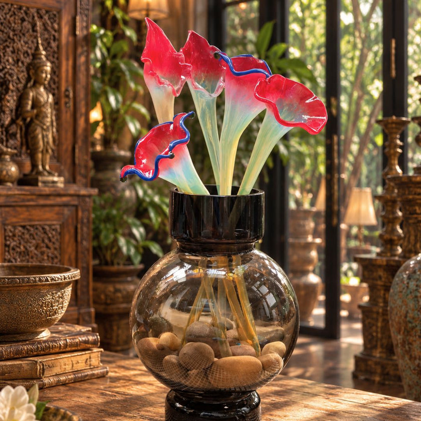 Crimson Reverie — A Botanical Glass Composition