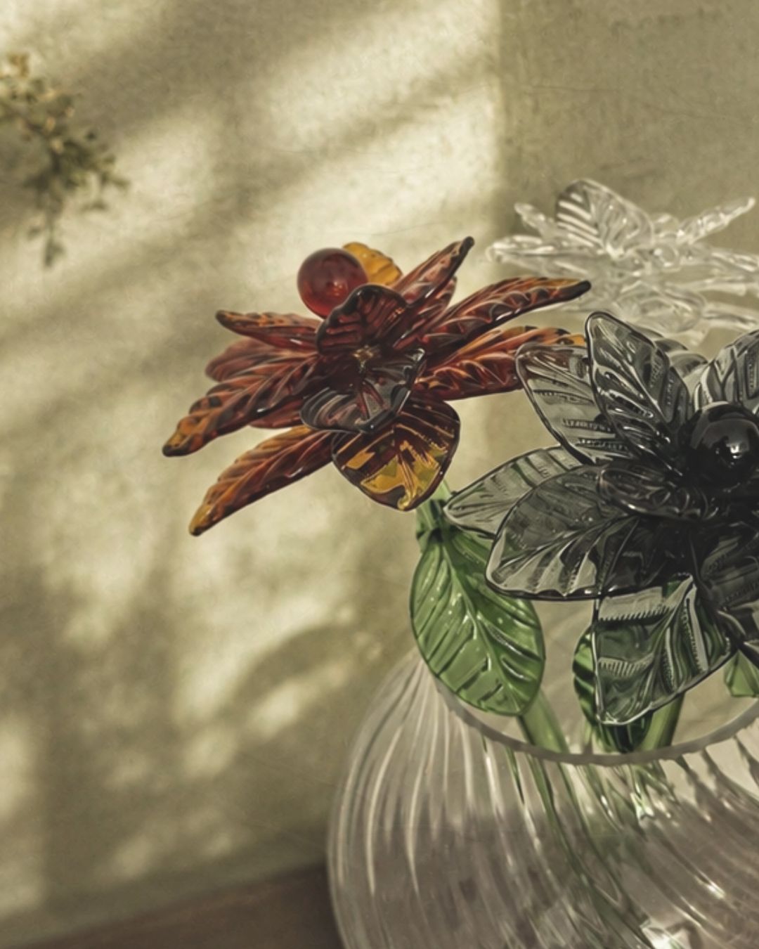 Glass Sunflower Stem- Helianthus Emberveil