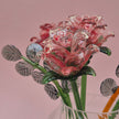 Rosalina Lisianthus- Handblown Glass Flower-Full Bouquet