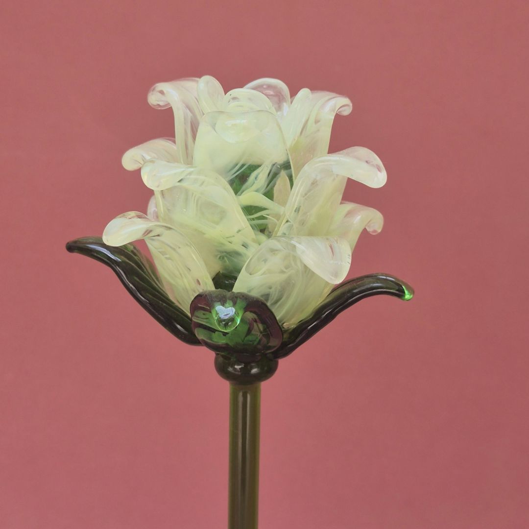 Primrose Lisianthus- Handblown Glass Flower