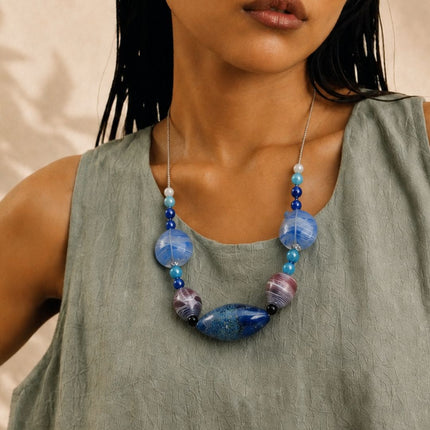 Blissful Heartstring- Necklace (Blue)