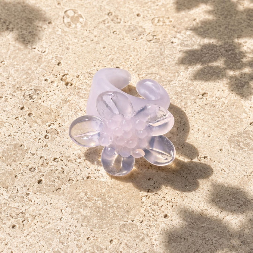Lavender Petal | Handblown Glass Flower Ring