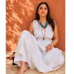 Handblown Blue Glass Bead Statement Necklace | Tidal Echo