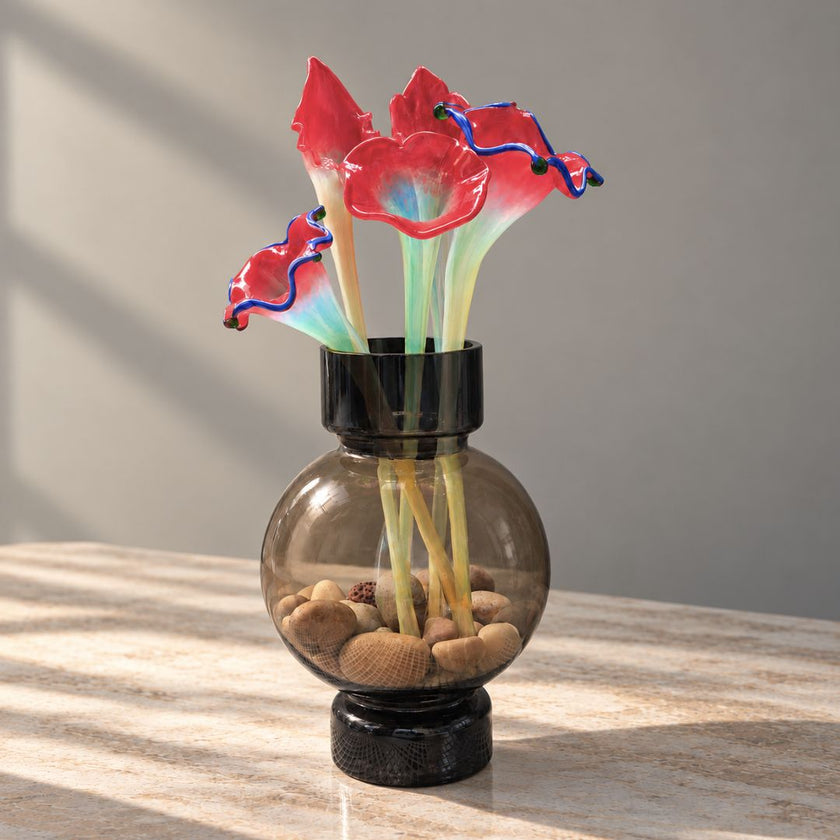 Crimson Reverie — A Botanical Glass Composition