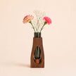 The Holding Form — Sculptural Wood & Glass Flower Holder
