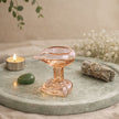 Art Glass Puja Diya-  Gulabi Maharani
