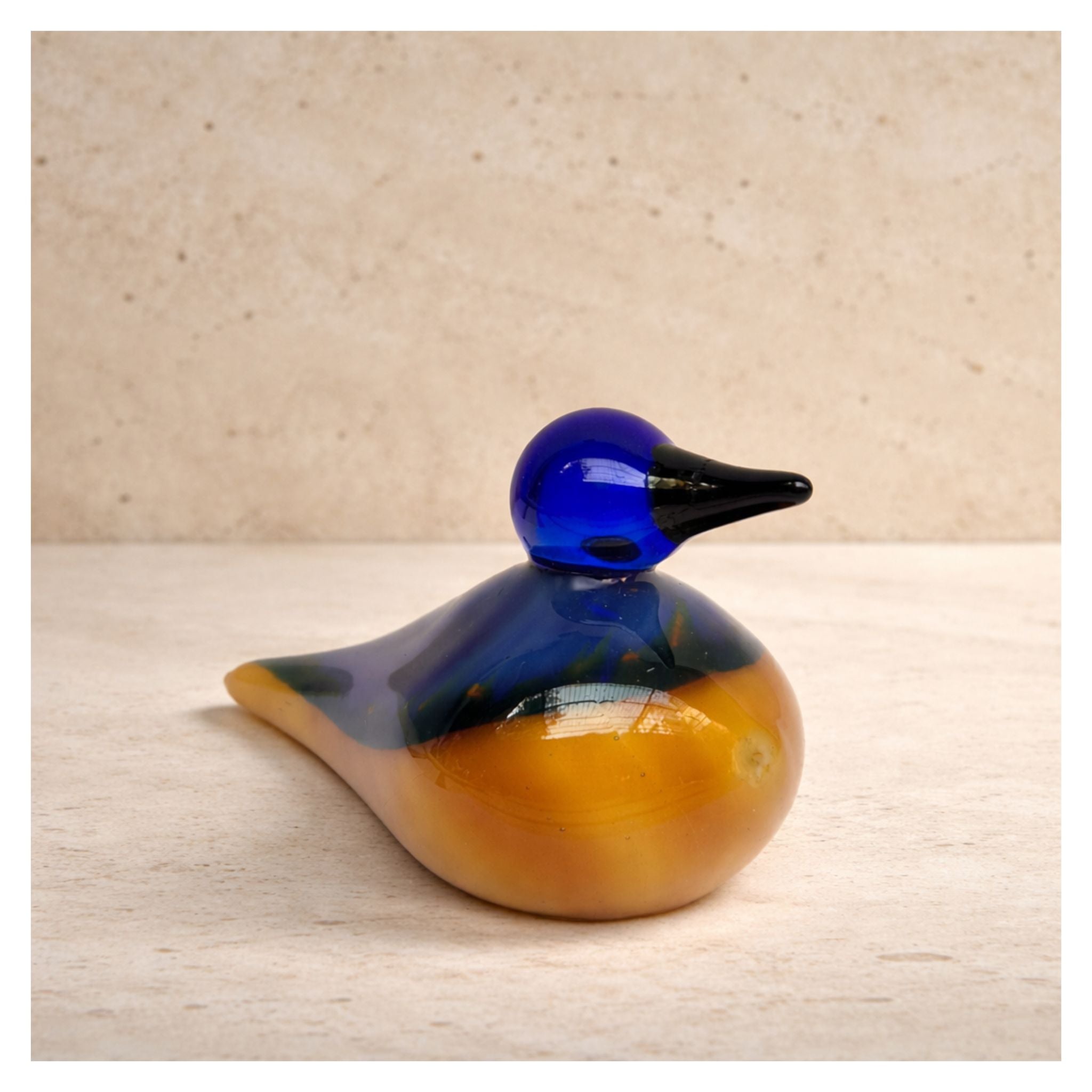 Cobalt Dusk — Handblown Glass Bird