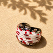 Crimson Drift | Handblown Glass Statement Ring