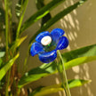 Daisy Glass Flower Stem - Blue Mirage