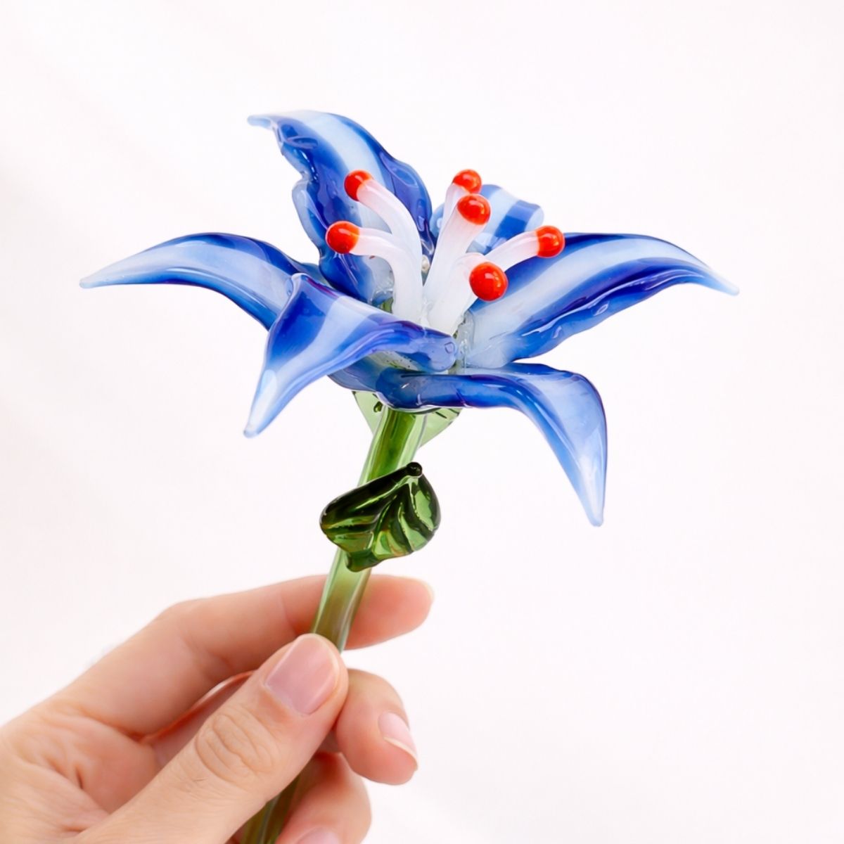 Bloom of Light – Hand-Blown Glass Lily