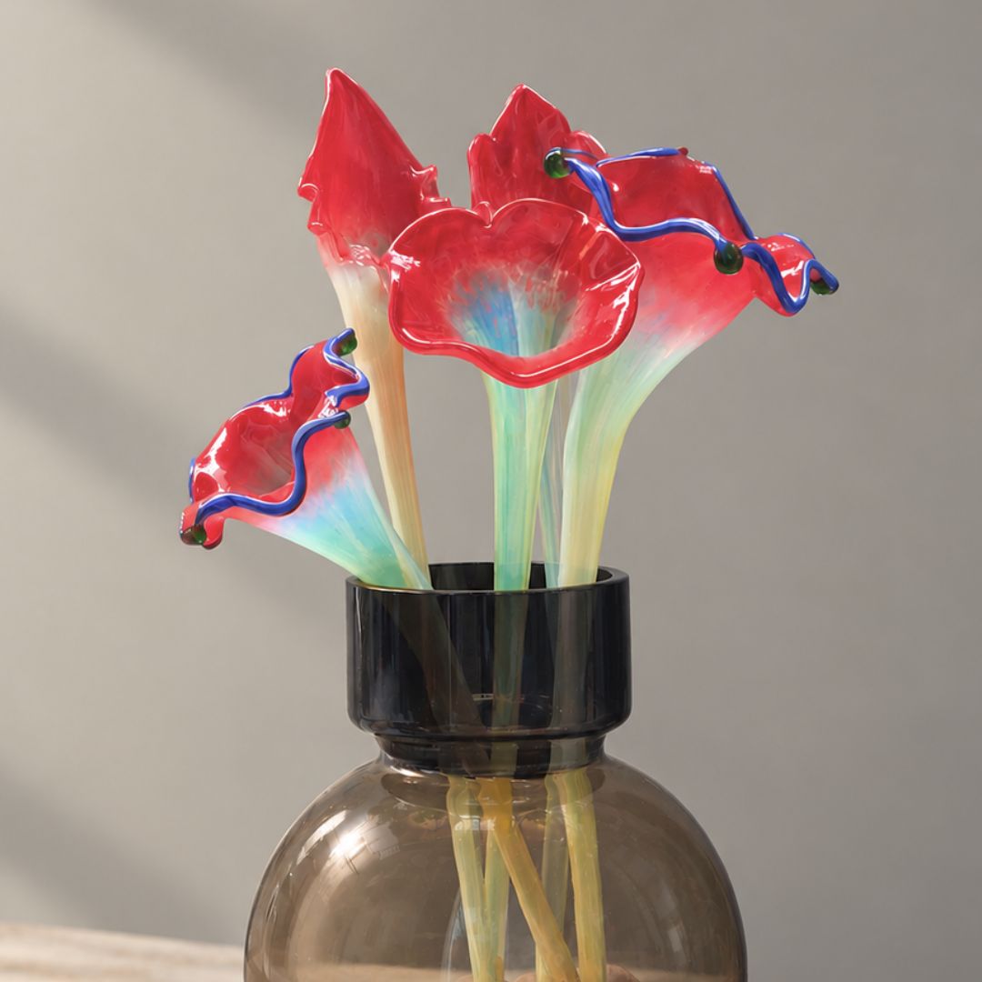 Crimson Reverie — A Botanical Glass Composition