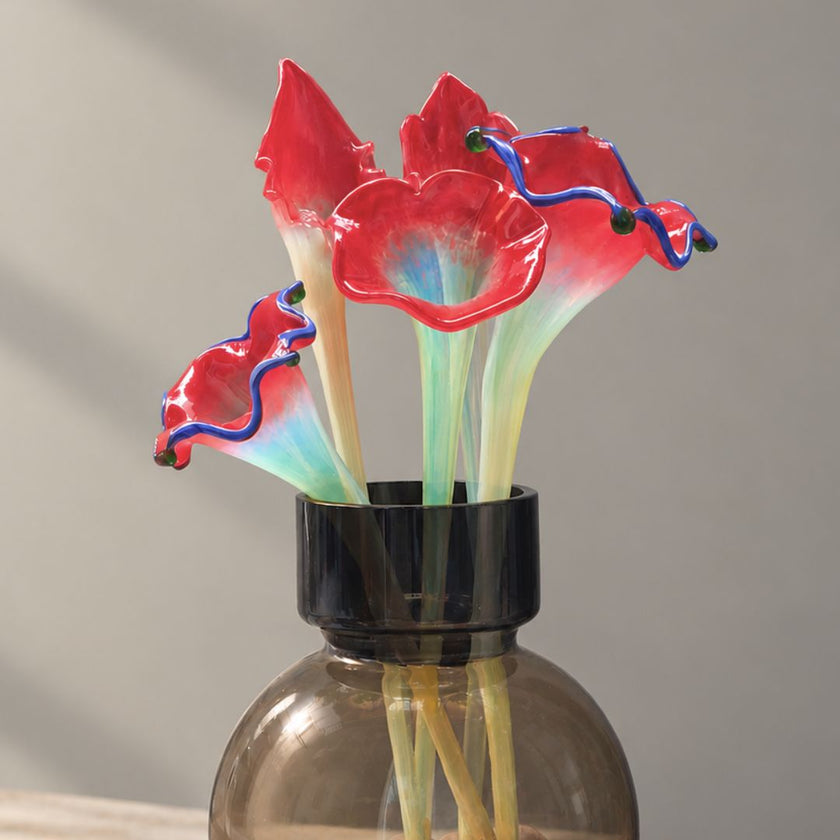 Crimson Reverie — A Botanical Glass Composition