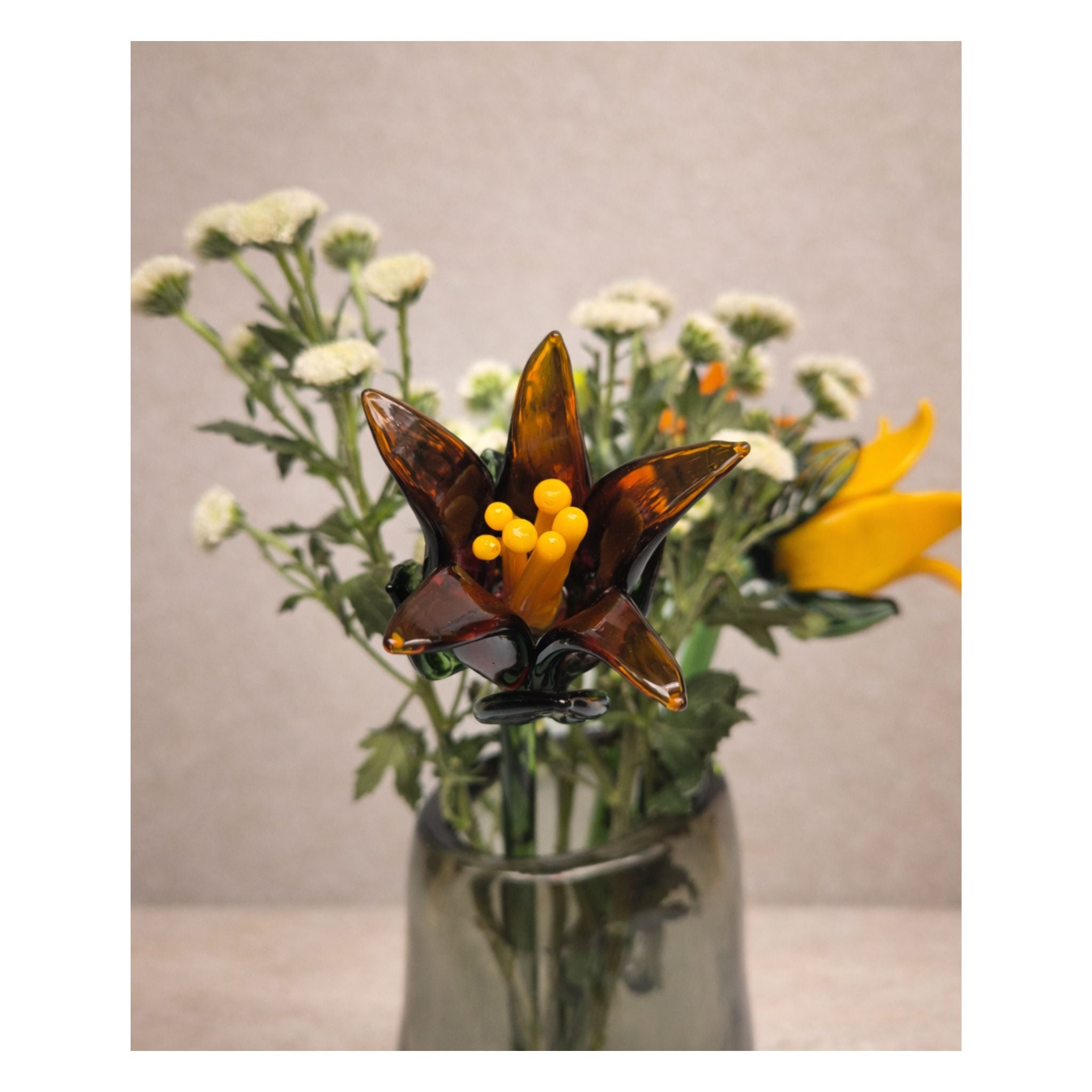 Tinsel Lillies- Glass Flowers &  Bouquet