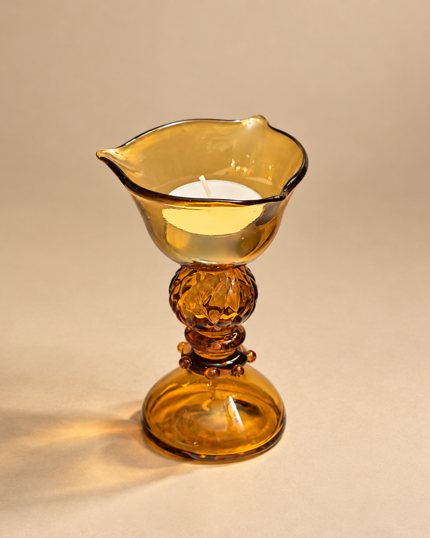 Amber Bloom Diya - The Ritual Light