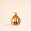 The Holding Form — Sculptural Wood & Glass Flower Holder