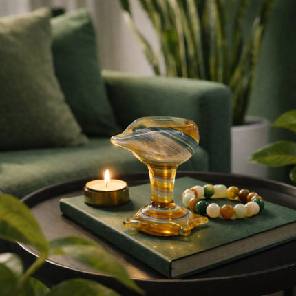 Art Glass Pooja Diya-  Kalyani Jyot