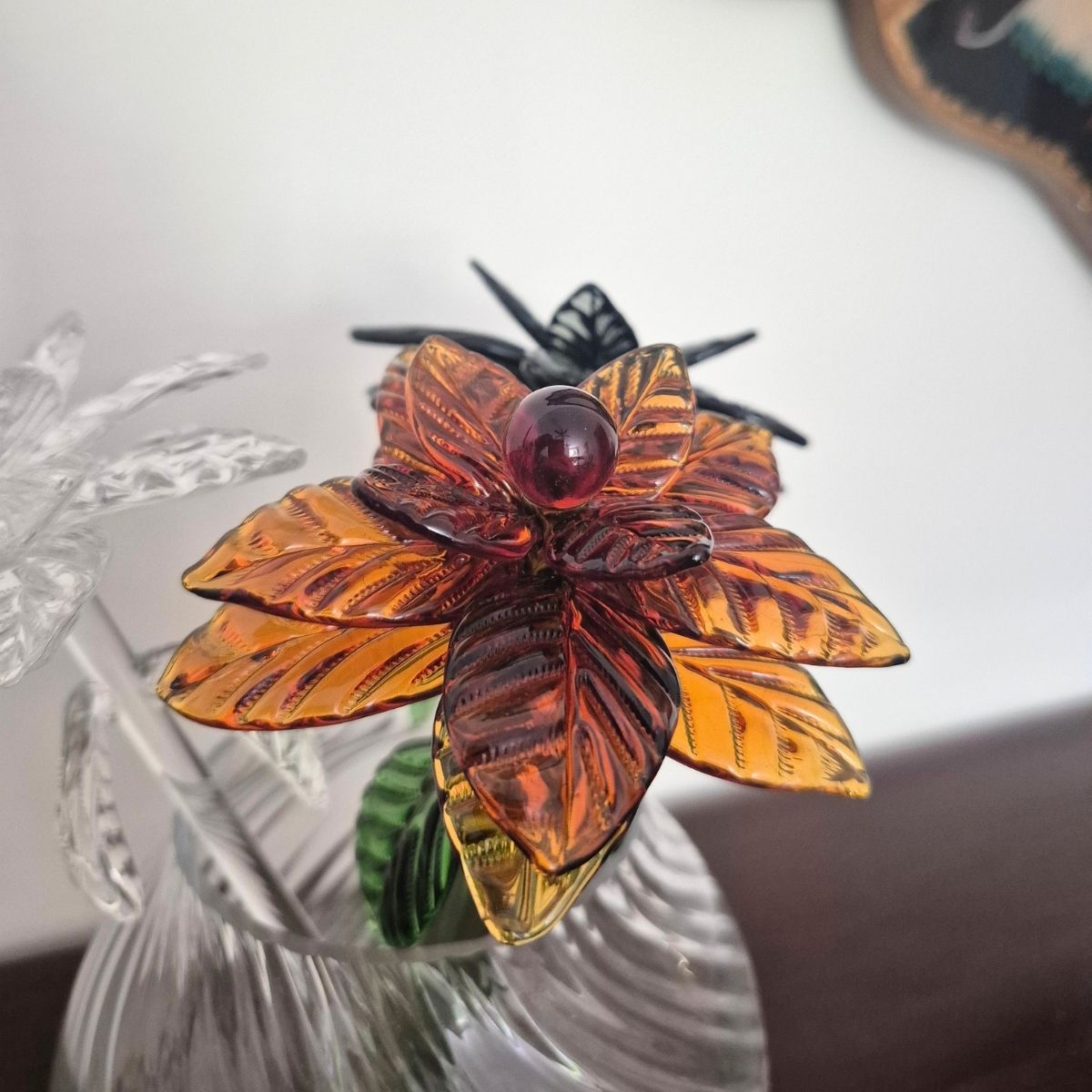 Glass Sunflower Stem- Helianthus Emberveil