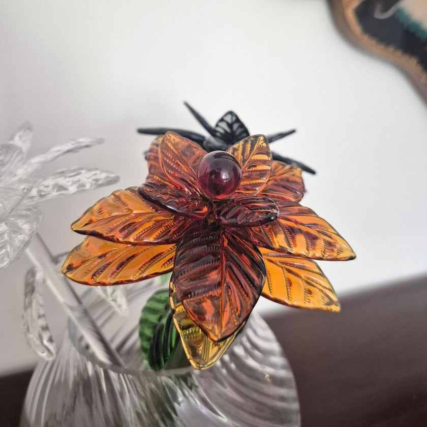 Glass Sunflower Stem- Helianthus Emberveil