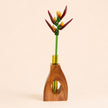 The Holding Form — Sculptural Wood & Glass Flower Holder