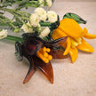 Tinsel Lily Glass Flower Stem - Amber