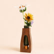 The Holding Form — Sculptural Wood & Glass Flower Holder