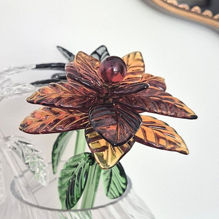 Glass Sunflower Stem- Helianthus Emberveil