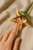 Amber Dawn Lily – Hand-Blown Glass Flower Stem