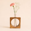 The Holding Form — Sculptural Wood & Glass Flower Holder
