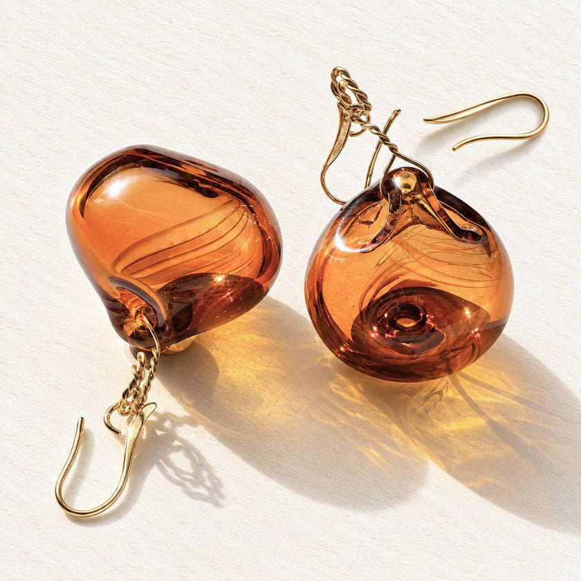 Molten Muse — Handblown Glass Earrings