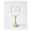 Paris  Green Wine Glass