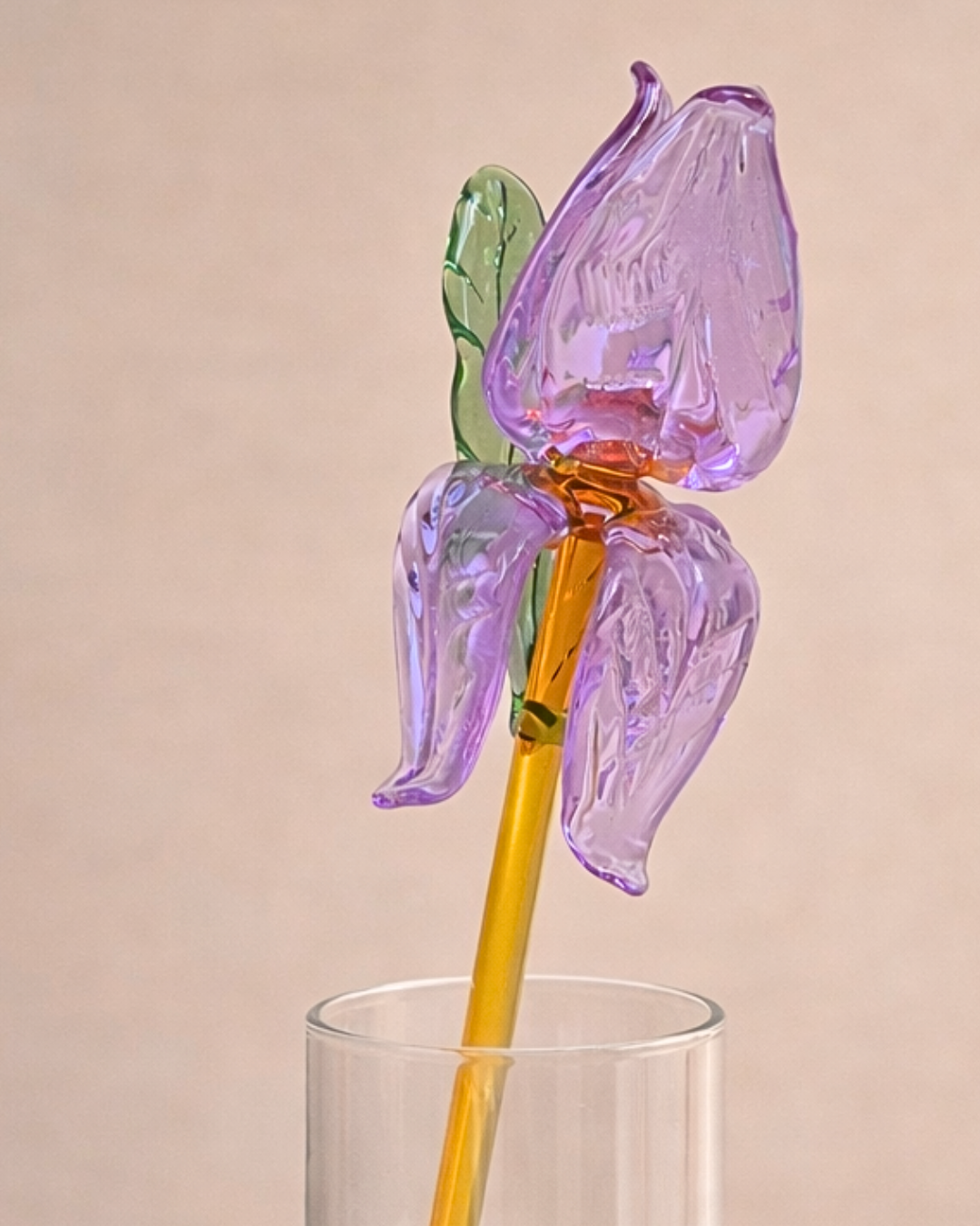 Lavender Bloom- Glass Rose (10”)