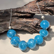 Handblown Blue Glass Bead Statement Necklace | Tidal Echo
