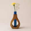 The Holding Form — Sculptural Wood & Glass Flower Holder