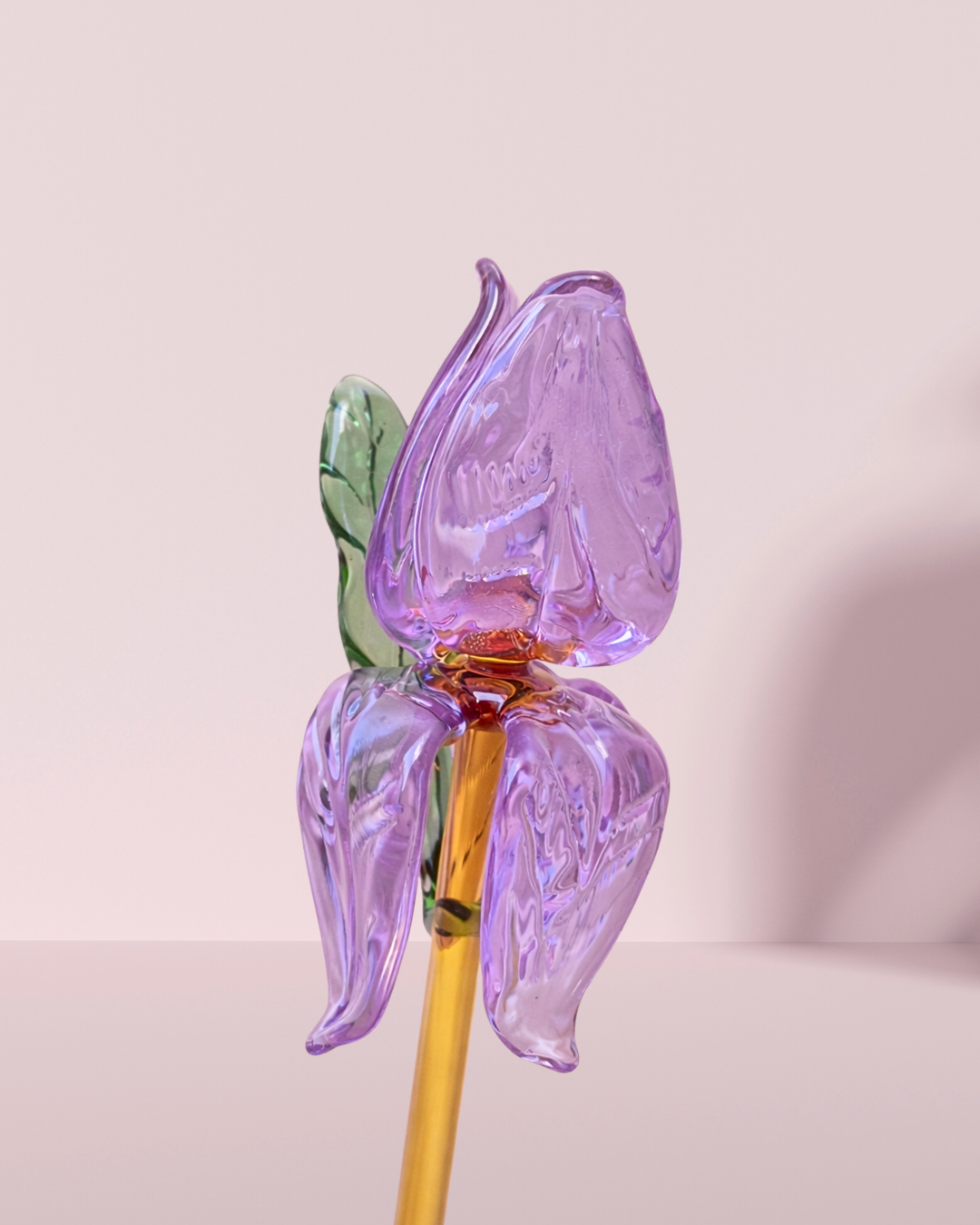 Lavender Bloom- Glass Rose (10”)