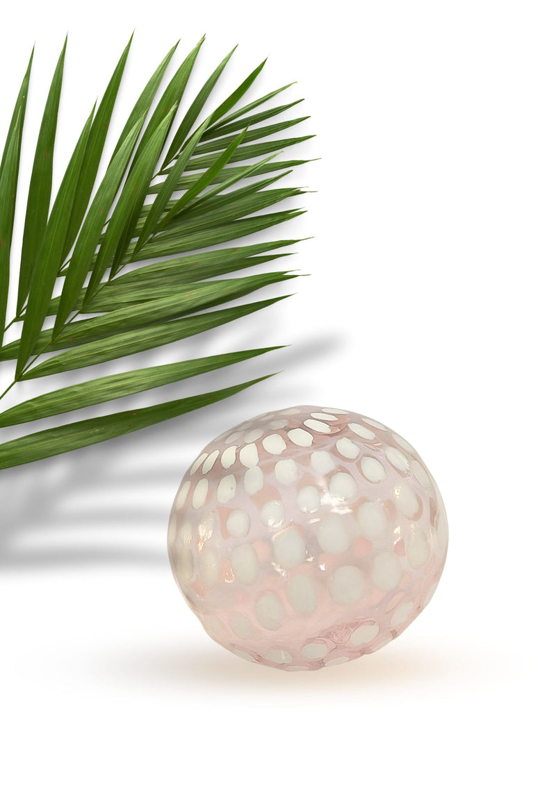 Art Glass Hand Blown Sphere - Alluring Sunrise Orb