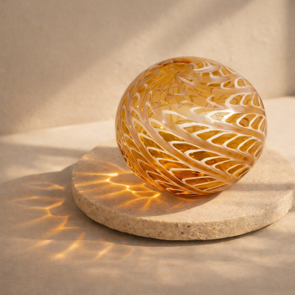 Art Glass Hand Blown Sphere image 1
