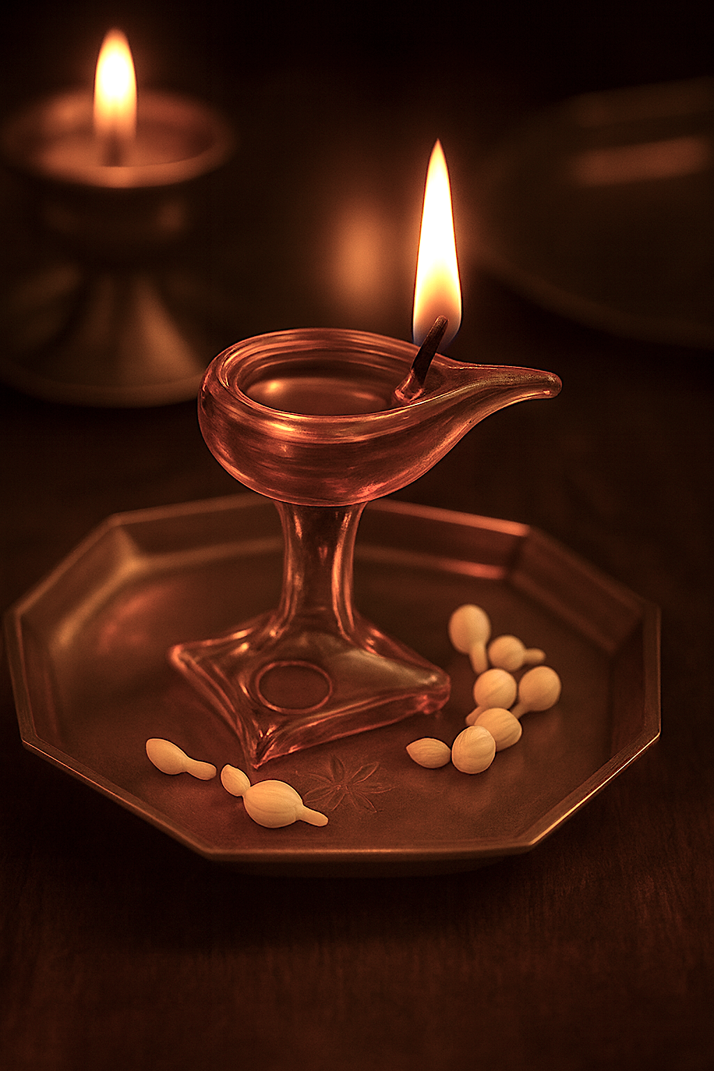 Art Glass Puja Diya-  Divya Ambar Jyot