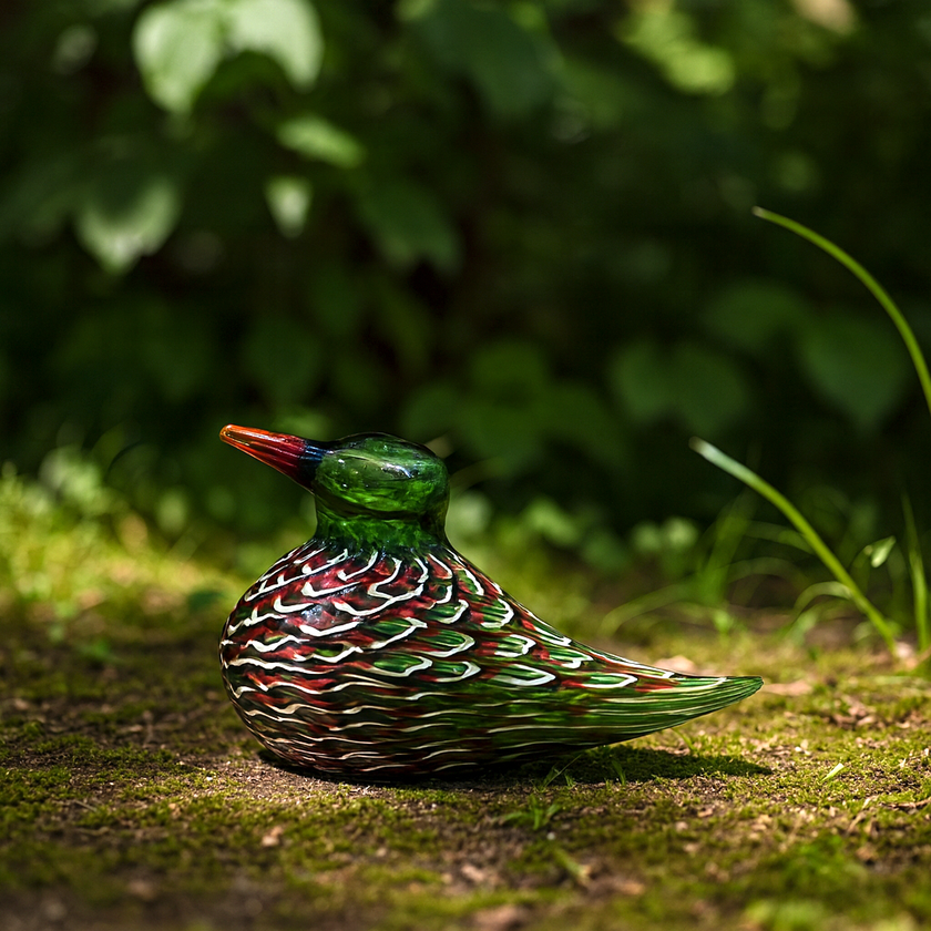 Glass Bird Figurines - Autumn Song