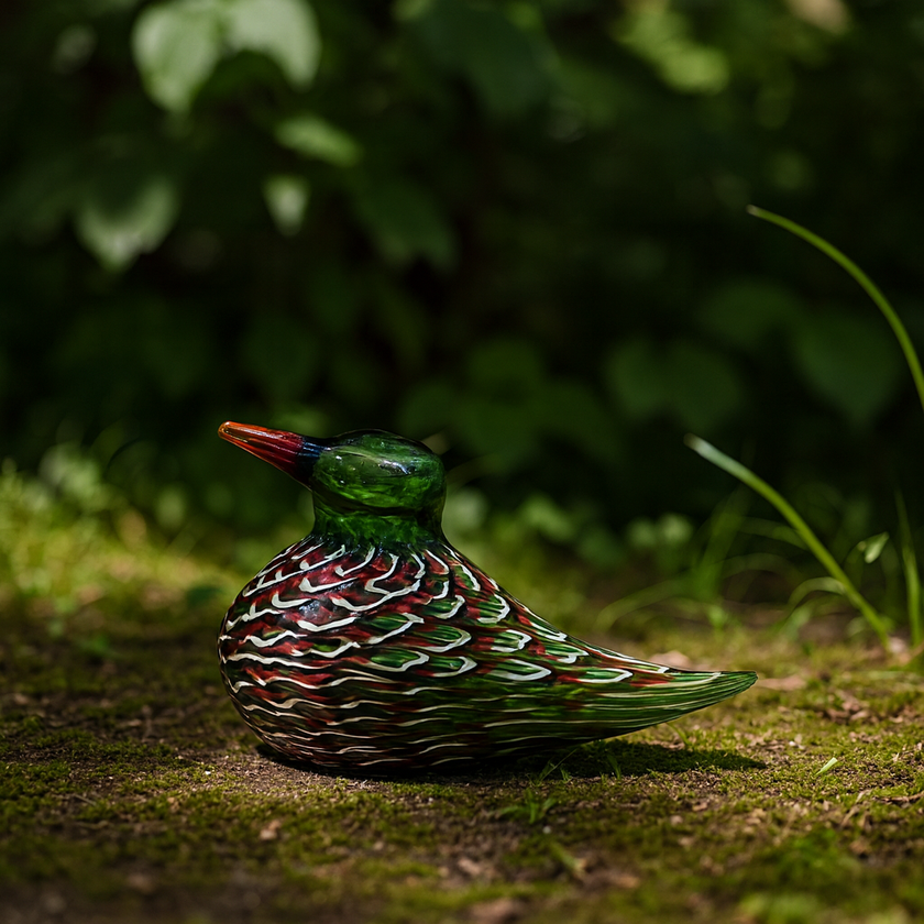 Glass Bird Figurines - Autumn Song