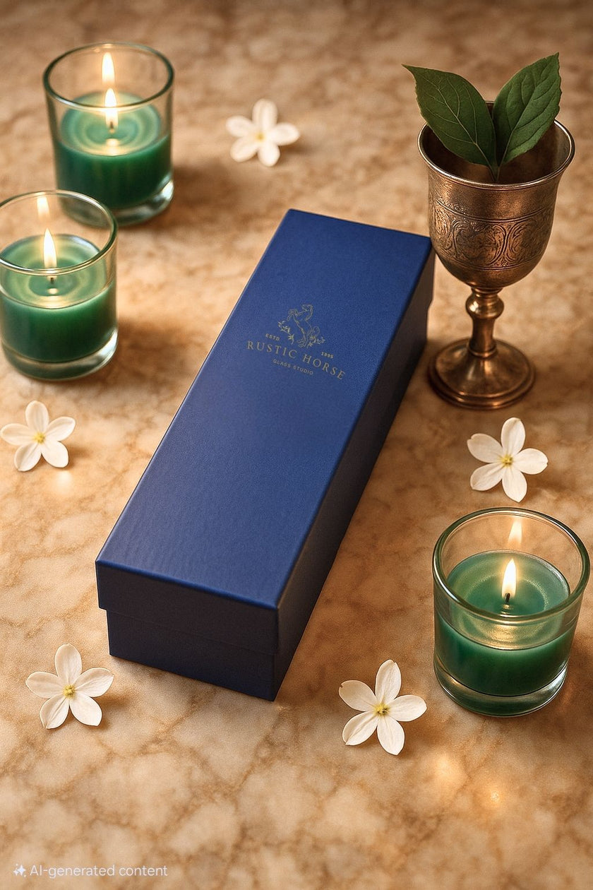 White Aura Lily- Glass Flower Stem