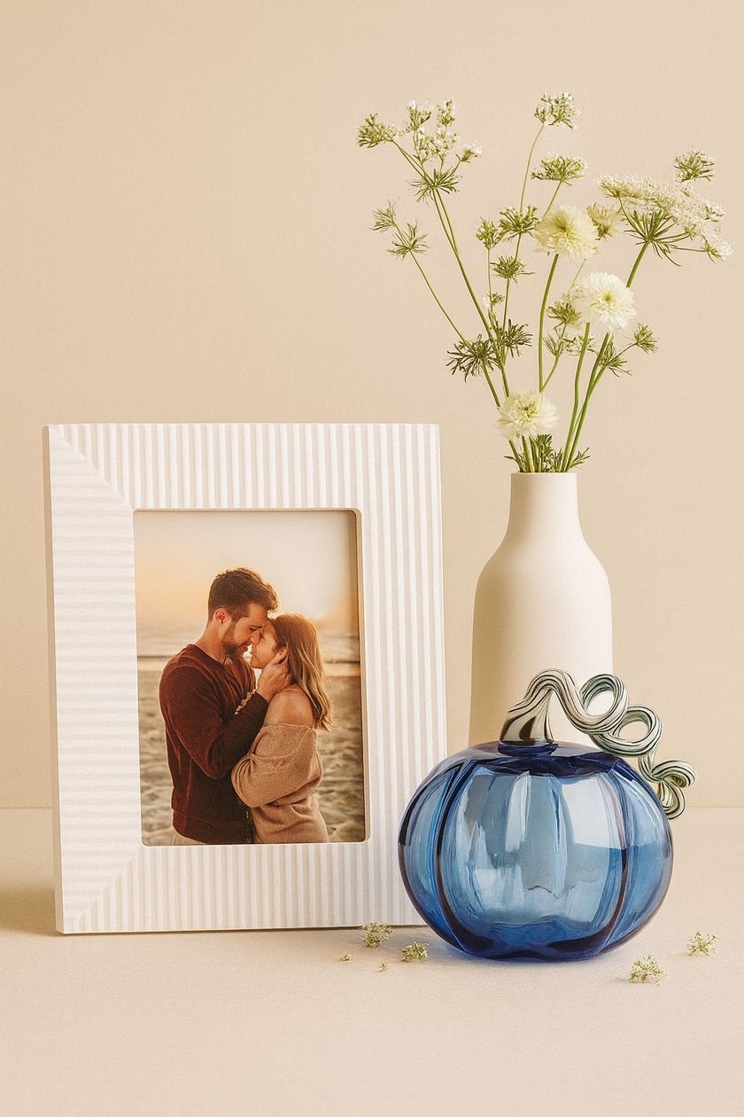 Murano-Style Glass Pumpkin Collectible