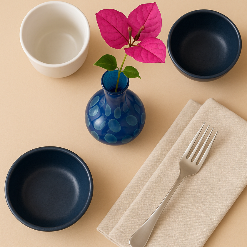 Murano Glass Style Vase- Blue Hues