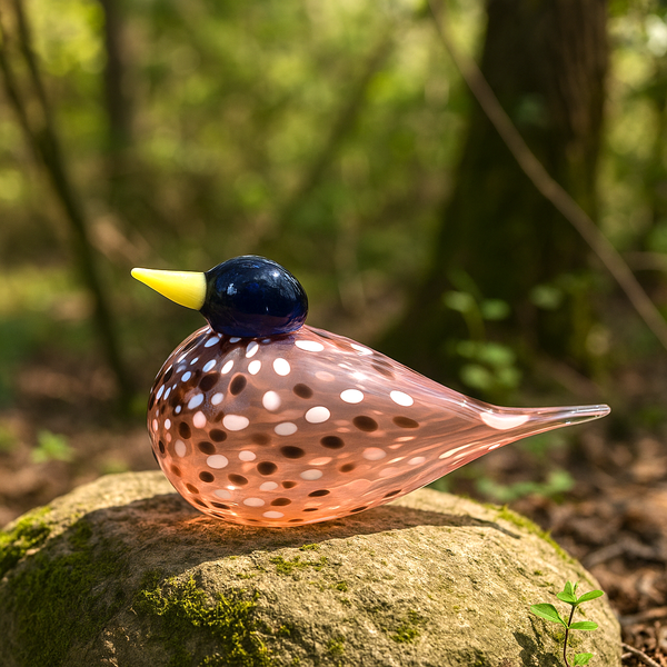 Glass Bird Figurines - Blush Breeze
