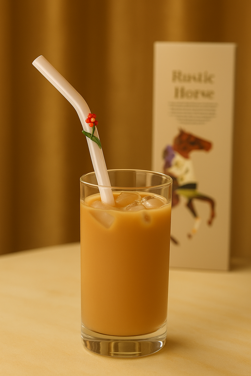 Flora Collection Glass Straws