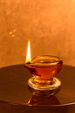 Art Glass Puja Diya-  Ambar Jyot (Set of 2)
