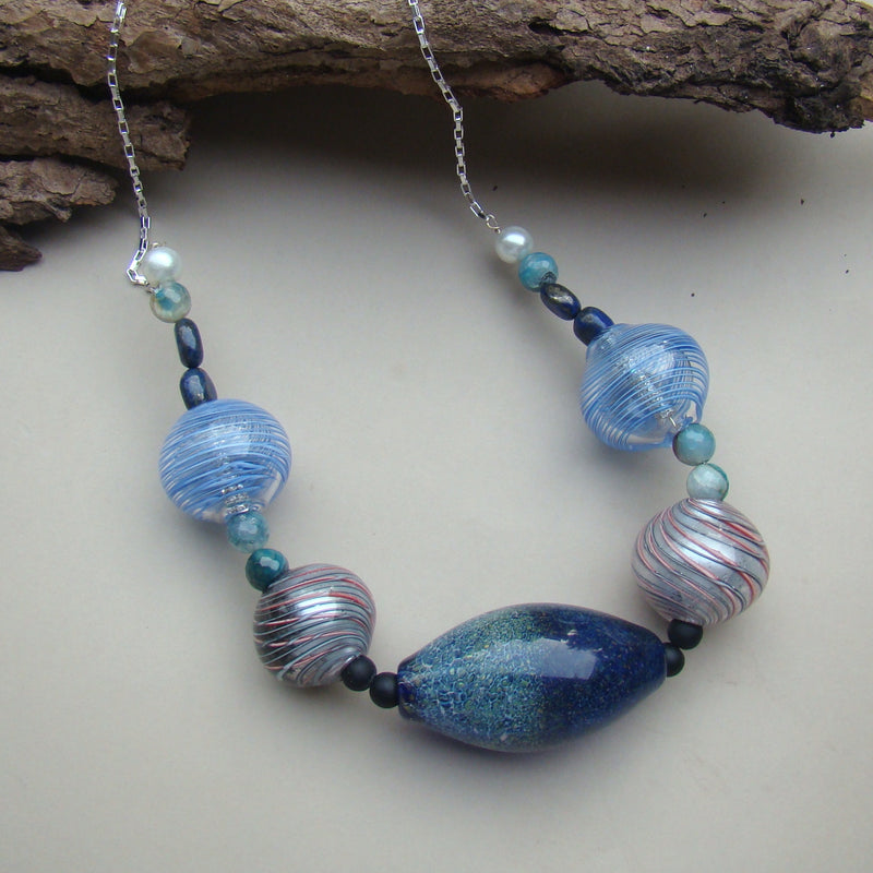 Blissful Heartstring- Necklace (Blue)